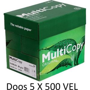 Kopieerpapier Multicopy Zero A4 80gr wit 500 vel | 5 stuks