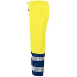 Jobman 2546 Hi-Vis Rain Trousers 65254658 - Geel/Navy