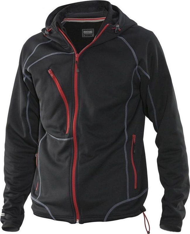 Jobman 5152 - Hoodie - Zwart/Rood
