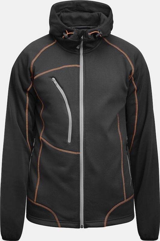 Jobman 5152 Hoodie Donkergrijs/Oranje maat 3XL