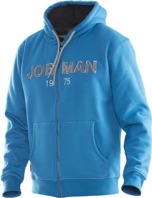 Jobman 5154 Vintage Hoodie Lined 65515438 - Oceaan/Donkergrijs