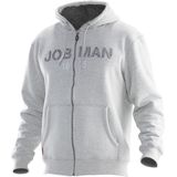 Jobman 5154 Vintage Hoodie Lined Heren Lichtgrijs/Donkergrijs maat S