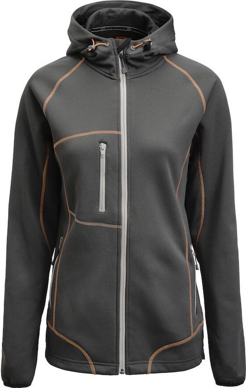 Jobman 5177 Women' Hoodie 65517753 - Donkergrijs/Oranje