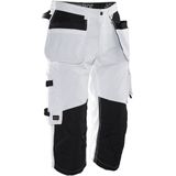 Jobman - 2133 Painters' Long Shorts - Wit/Zwart - Technische Driekwart Werkbroek