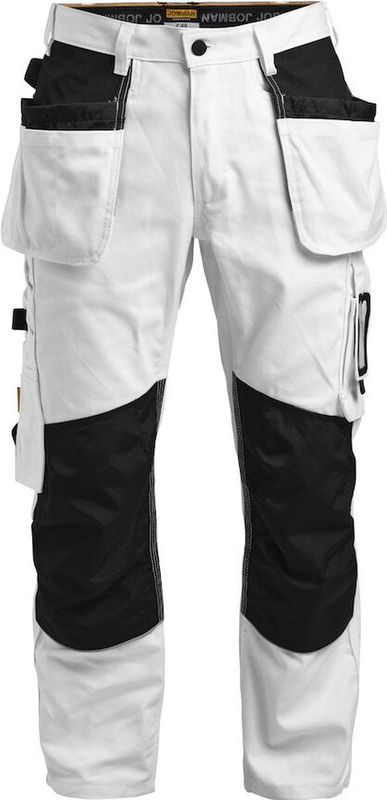Jobman - 2129 Painters' Trousers Hp - Werkbroek - Wit/Zwart