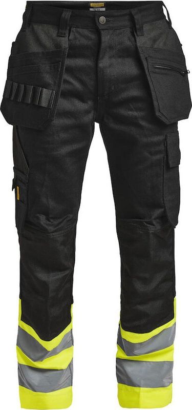 Jobman 2277 Hi-Vis Trousers HP 65227710 - Zwart/Geel