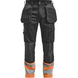 Jobman 2277 Hi-Vis Trousers HP 65227710 - Zwart/Oranje