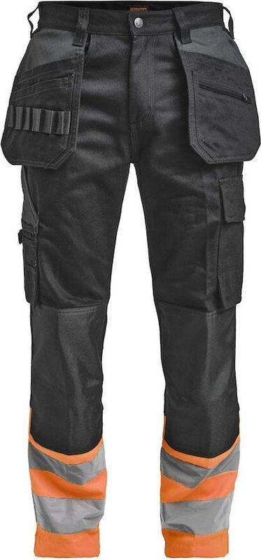 Jobman 2277 Hi-Vis Trousers HP 65227710 - Zwart/Oranje