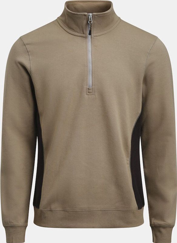 Jobman 5401 Halfzip Sweatshirt 65540120 - Khaki/Zwart