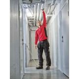 Jobman 5401 Halfzip Sweatshirt 65540120 - Rood/Zwart