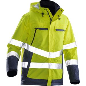 Jobman - 1383 Hi-Vis Lined Jacket - Geel/Navy - Werkjas