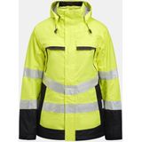 Jobman - 1383 Hi-Vis Lined Jacket - Geel/Zwart - Wind- en Waterbestendige Jas