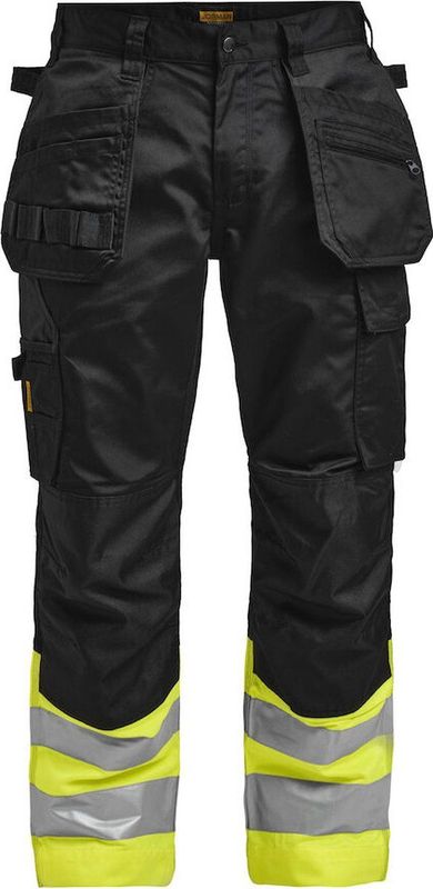 Jobman 2513 Hi-Vis Trousers HP 65251320 - Zwart/Geel