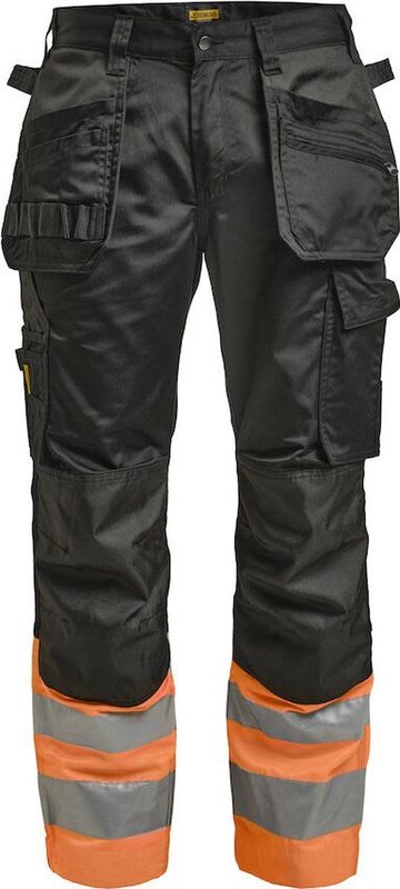 Jobman 2513 Hi-Vis Trousers HP 65251320 - Zwart/Oranje