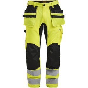 Jobman 2240 Hi-Vis Stretch Trousers HP 65224062 - Geel/Zwart