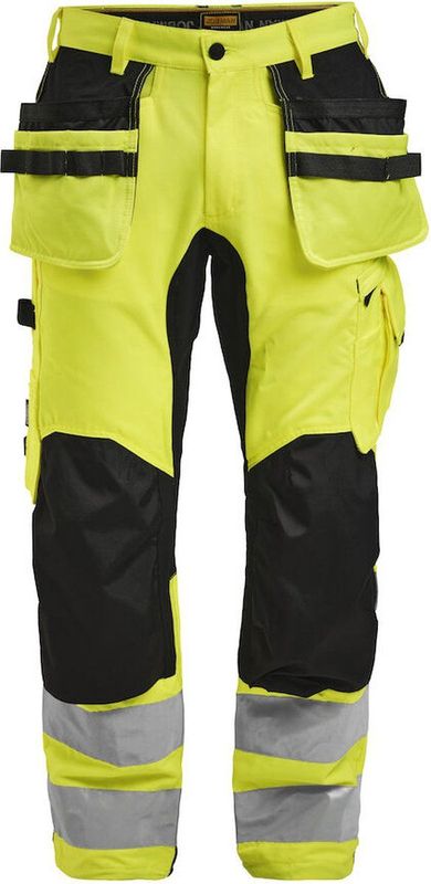 Jobman 2240 Hi-Vis Stretch Trousers HP 65224062 - Geel/Zwart
