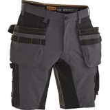 Jobman - Advanced Stretch - Korte Broek - Donkergrijs/Zwart - Holsterpockets