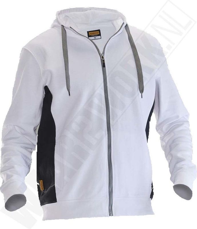 Jobman 5400 Sweatshirt Hoodie 65540020 - Wit/zwart