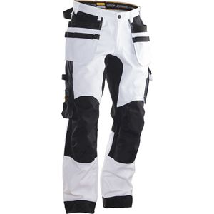 Jobman 2174 Painters' Trousers Core Stretch 65217419 - Wit/zwart