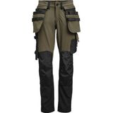 Jobman 2391 Craftsman Trousers Stretch 65239170 - Olijfgroen/Zwart
