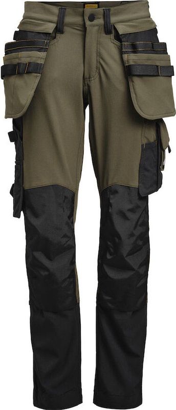 Jobman 2391 Craftsman Trousers Stretch 65239170 - Olijfgroen/Zwart