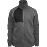 Jobman 5141 Sweatshirt Full-Zip Heren Donkergrijs maat S