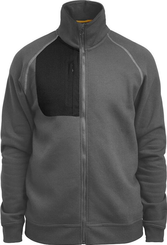 Jobman 5141 Sweatshirt Full-Zip Heren Donkergrijs maat S