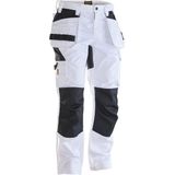 Jobman 2326 Craftsman Trousers Stretch 65232620 - Wit/zwart
