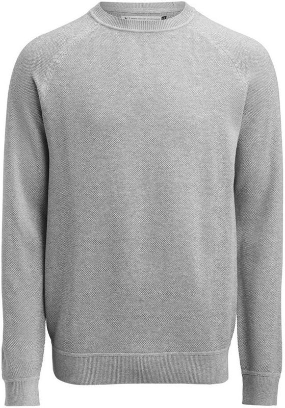 James Harvest - Ashland - Casual Sweater - Grijs Mêlée - 100% Biologisch Katoen