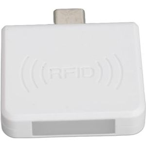IC-kaartlezer, Radiofrequentie-identificatie Snelle Ophaalsnelheid Toegangskaartlezer 5V 100mA 13,56Mhz Type C voor voor Mobiele Telefoon (WHITE)