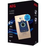AEG GR200S s-Bag Classic stofzuigerzakken 5 stuks (5 stofzuigerzakken voor hoge zuigkracht, optimale filtratie, hygiënische sluiting, hoogwaardige papieren zakken,