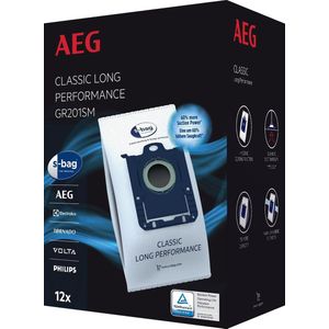 AEG - GR201SM - Stofzuigerzakken - 12 Stuks - S-bag Classic Long Performance