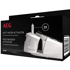 AEG AEL09 anti-kalk patronen voor Delicate 6000 stoomstation (zachte water-activator, preventie van verkalking, zeer efficiënte filtratie, accessoires stoomstation, eenvoudig gebruik, 2 stuks, wit)