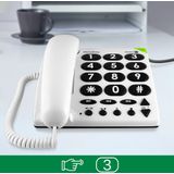 Doro - PhoneEasy 311c - Huistelefoon - Wit - Eenvoudig Gebruik