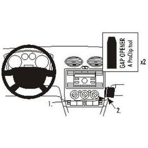 Brodit ProClip houder voor Ford Focus 05-09, kantelbaar, zwart