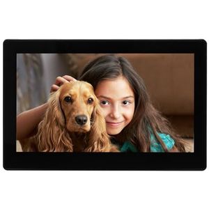 Elektrische Digitale Fotolijst, 100-240V 8G Digitale Fotolijst Geheugen Kunststof Touchscreen voor Thuis (EU-stekker)