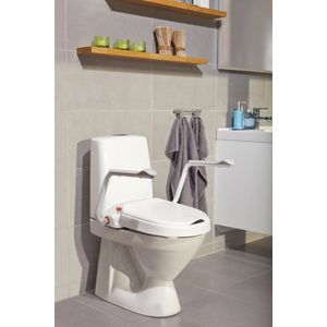 Hi Loo toiletverhoger vast met armleuning - hoogte 6 cm - Etac