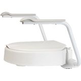 Toiletverhoger etac hi-loo vastgemonteerd met armsteunen 10 cm wit