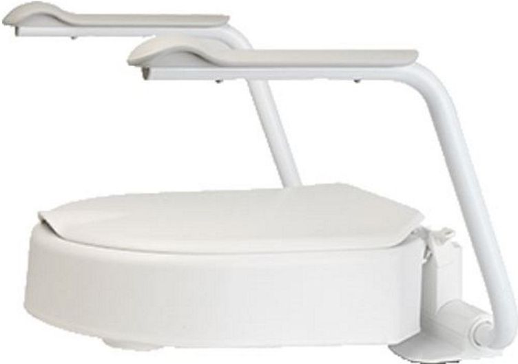 Etac - Hi-Loo - Toiletverhoger - Wit - Vastgemonteerd met Armsteunen