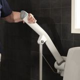 Toiletarmsteun etac rex opklapbaar met steunpoot 85 cm wit (draagvermogen tot 150 kg)