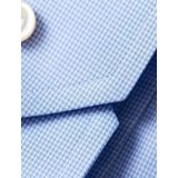 Eton - Slim Flit Overhemd - Blue Pied de Poule - 100% Strijkvrij Katoen