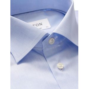 Eton - Overhemd - Blauw - Katoen - Normale Pasvorm