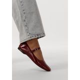 Ballerina - Effen - Leer/Lak - Verstelbare Riemen - Platte Hak