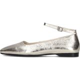 Ballerina - Effen - Leer - Blokhak - Riemsluiting