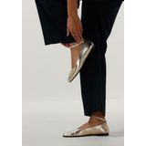 Ballerina - Effen - Leer - Blokhak - Riemsluiting