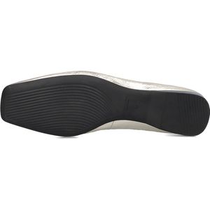 Ballerina - Effen - Leer - Blokhak - Riemsluiting