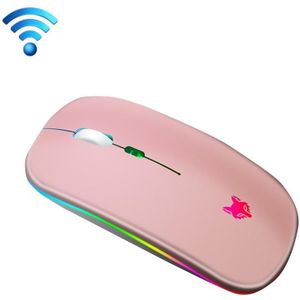 XUNSVFOX XYH50 4 Keys USB Charging Business Office Wireless Light Mouse(Pink)