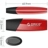 ORICO USB Solid State Flash Drive  Lezen: 520 MB/s  Schrijven: 450 MB/s  Geheugen: 1 TB  Poort: Type-C (Rood)