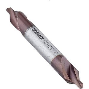 Dormer HSS-E centraal boor A266 kobalt-/tiAlN met 118 graden driver en 60 graden kegel, 1,60 mm x 4,00 mm