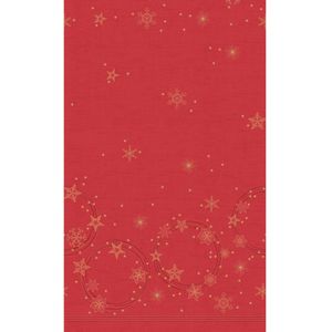 Duni - Tafellaken Star Shine - Rood - Papier - 138x220 cm